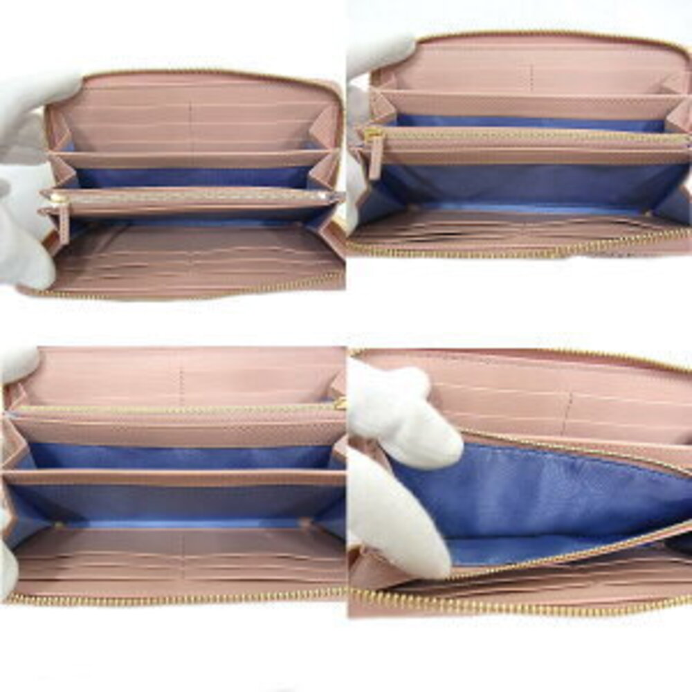 Gucci Long Wallet Zip Python Leather PinkScript A… - image 6